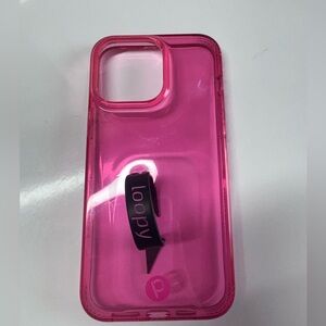Loopy Clear Neon Pink iPhone Case